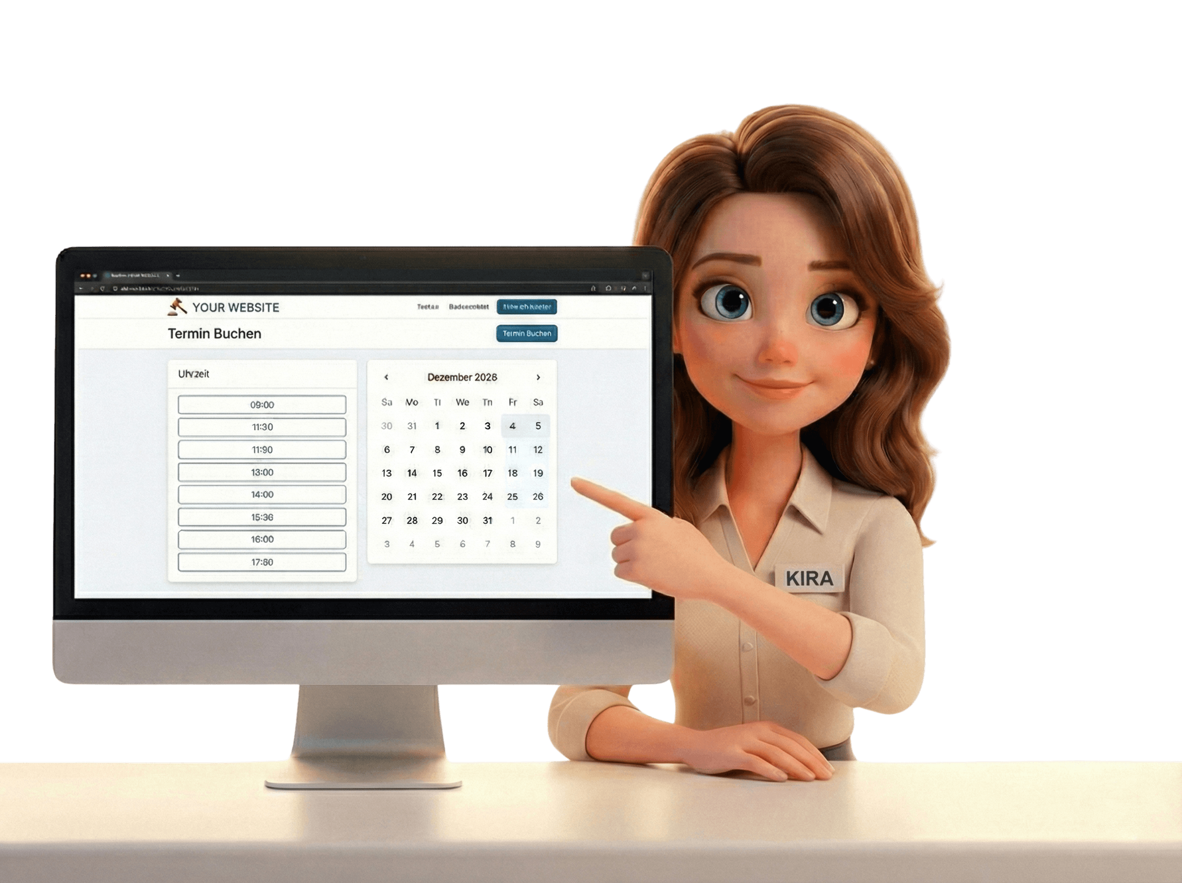 Website Buchungs Widget